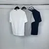 Ventas Directas de Fábrica Tb Nuevo Patrón de Verano Bordado Liso Cuello Redondo Manga Corta Camiseta Casual y Cómoda para Hombres y Mujeres