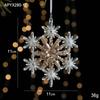 Adornos navideños, árbol de Navidad, lentejuelas, purpurina, acrílico transparente, copo de nieve, campana colgante, diseño festivo DIY