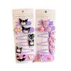 Horquilla para el cabello de Kulomi para niños, lazo morado para niña, clip lateral para flequillo, horquilla para el cabello de bebé con dibujos animados para niña, accesorios para el cabello