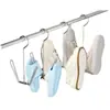 Estante para secar zapatos en forma de U de acero inoxidable para secar zapatos al aire libre, multifuncional para el hogar, simple, a prueba de viento, colgante y secador, gancho para pantuflas, artefacto