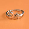 Anillo de Gato de Diseño Nicho para Mujer Moda Ins Personalizado Simple Joker Anillo Abierto para Dedo 2024 Nuevo