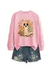 Amazon eBay site independente casual confortável divertido feminino retalhos flor fantasma Halloween nova blusa de moletom