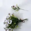 Plantas Verdes Artificiales de Amazon, Orquídeas Mariposa, Ramilletes de Pensamientos, Flores Falsas, Flores de Seda, Boda, Hogar, Oficina, Decoración Exterior