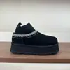Nuevas Botas de Nieve Transfronterizas 2025 para Mujer, Suela Gruesa, Cálidas, de Moda Estilo Calcetín Estilo Étnico Zapatos Casuales, Botines Cortos, Botas de Nieve para Mujer