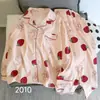 Algodón Nube Mayorista Transfronterizo Pijamas Nuevos para Mujer Primavera y Otoño Manga Larga Dulce Dibujos Animados Conjunto de Ropa para el Hogar Pijamas de Mujer