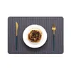 Sousplat de Couro Dupla Face com Padrão Quadrado Criativo Tecido, Tapete Isolante de Calor para Mesa de Jantar, Hotel de Alto Nível, Casa, Tapete de Mesa Anti-Escaldante