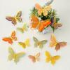 Papel Tapiz Decorativo Estéreo Mariposa Recortada en 3D Transfronteriza Doble Capa Textura Metálica Mariposa Simulada Mixta Pegatina de Pared