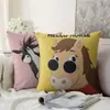 Almohada de Dibujos Animados Año del Caballo 2026 Felpa Corta Funda de Almohada Impresa por Ambos Lados Sin Relleno para Cojín de Sofá de Sala de Estar