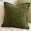 Funda de Cojín para Sofá de Sala de Estar Verde Retro Funda de Almohada Cubierta para Cojín de Tiro para Dormitorio Mesita de Noche Ventana Saliente Funda de Cojín Lumbar