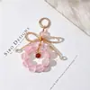 Llavero de Lazo de Gama Alta con un Toque Soñador, Colgante Encanto para Teléfono Cielo Estrellado Rosa