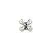 Brincos de Botão Planos Super Brilhantes em Formato de Flor de Liga de Titânio, Piercings Labiais, Piercings de Cartilagem Auricular, Cabeças de Reposição para Acessórios de Piercing, Venda Direta do Fabricante