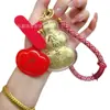 Llavero de Calabaza con Bendición del Funcionario Celestial de Oro Puro 999 de Shuibei Colgante de Regalo Dorado Promoción de Transmisión en Vivo Venta al por Mayor