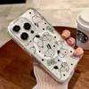 Funda para Teléfono Móvil Snoopy Manzana de Dibujos Animados Linda para Apple 18Promax iPhone17 Anticaídas Transparente Acrílico Funda Anticaída