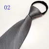 Corbata de Hombre Cremallera Novio Boda Roja 8cm Vestido Negocio Nudo Negro Libre Perezoso Fácil de Tirar Azul Corbata
