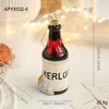 Adornos de Plástico Coloridos para Botellas de Bebida, Café y Vino, Decoraciones de Papá Noel y Árbol de Navidad, Suministros de Decoración para Crear Ambiente