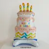 Estilo Ins Coreano Macaron Bolo de Aniversário Forma de Sorvete Balão Festa de Aniversário Infantil Decoração de Atmosfera