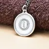 Prata Pura 999 prata de lei Pingente Deus da Riqueza masculino e feminino sólido redondo marca personalizado pingente de prata antigo Jiyan moda nacional atacado
