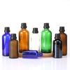 Tapa Antirrobo Botella de Vidrio Marrón Esencia Hidrosol Botella Cosmética 30ml Gotero Azul Vidrio Botella de Aceite Esencial