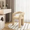 Cadeira de Maquiagem para Casa Estilo Creme Minimalista Moderno Quarto Sala de Estar Banqueta de Maquiagem de Luxo Leve Banqueta de Penteadeira de Lazer