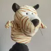 Marionetas de mano animales juegos de manos para calmar muñeca actuación león puede abrir la boca muñeco animal utilería para conferencias de jardín de infantes