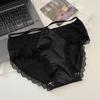Bragas de encaje para mujer, sexys, finas, huecas, de algodón, con entrepierna, transpirables, de cintura baja, estilo francés puro, de satén.