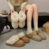 Nuevas pantuflas de felpa, con suela de algodón suave, de fondo plano, forradas para mayor comodidad, pantuflas cálidas de invierno, medias pantuflas de punta cerrada, aptas para usar en exteriores