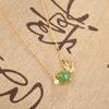 Collar Colgante Kabasi Pez Dorado Pequeño y Jade Verde Plata de Ley S925 Estilo Chino Modelo para Mujer Tiktok Live Una Pieza Dropshipping