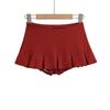 XMY2503-25 Primavera Nuevo Estilo Europeo y Americano Slim Fit Chica Caliente con Falda de Cadera Forrada Falda Corta Falda Plisada