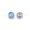 Aretes de Ópalo con Borde de Titanio F136, Clavos para Ombligo, Clavos para Labio, Joyería para Piercings de Aleación de Titanio G23, Clavos para Cartílago de la Oreja, Clavos para Lengua, Clavos Incrustados