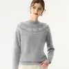Nueva camiseta básica de punto de cachemira para otoño e invierno, suéter moderno, suave y acogedor, simple y elegante, estilo coreano, engrosado, vintage para mujer