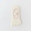 Meias de Yoga de Cinco Dedos Femininas de Verão Finas com Renda e Amarração Profissional Antiderrapantes para Fitness Interno Dança Pilates Meias de Barco