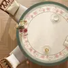 Toalha de Mesa Redonda Estilo Americano de Luxo Leve, Impermeável, à Prova de Óleo, Resistente ao Calor, Jogo Americano de Couro Sem Lavagem, Protetor de Superfície para Mesa de Centro