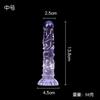 Dildo artificial transparente de gelatina com textura de veias de sereia e ventosa - Brinquedo sexual adulto - Atacado