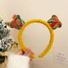 Chifres de Rena de Natal Transfronteiriços Decoração de Árvore Pequena Presilha de Cabelo de Natal Pelúcia Fofa Adereço de Cabeça para Festa de Feriado Acessórios de Cabelo para Meninas