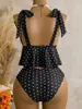 2027 Comercio Exterior Europeo y Americano Transfronterizo Nuevo Estilo Traje de Baño de Dos Piezas para Mujer Sexy Adelgazante que Oculta el Vientre Moldeador de Cuerpo con Espalda Descubierta y Cordones