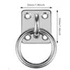 Fivela de porta quadrada de aço inoxidável transfronteiriça/Placa de olho/Fechadura marca Gancho para ventilador de teto de aparelhagem marítima Anel de puxar de corda de aço inoxidável marítimo