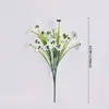25 Novos Modelos de Flores Artificiais: Orquídeas Phalaenopsis com 5 Flores, Grama de Primavera, Amor-Perfeito, Flores Artificiais Decorativas Transfronteiriças, Flores de Primavera para Atacado ao Ar Livre