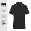 Overol tipo polo de manga corta para trabajo de algodón de fibra larga de Xinjiang, camiseta con logo estampado, camisa de trabajo