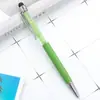 Caneta de publicidade com tela sensível ao toque de cristal de diamante em estoque Caneta esferográfica de metal Caneta de cristal capacitor LOGOTIPO imprimível Promoção de presente