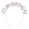 Festa de Aniversário Transfronteiriça Faixa de Cabeça com Strass É Meu Aniversário Faixa de Cabeça com Letra Nova para Meninas Acessórios Yiwu