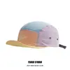 Gorra de Béisbol de Cinco Paneles de Color Bloqueado de Secado Rápido para Hombres y Mujeres en Verano, Ligera para Exteriores, con Visera, Versátil, Sombrero de Ala Suave