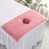 Salón de belleza orificio para toalla de noche con orificio toalla para acostarse masaje fisioterapia masaje toalla grande toalla de cama absorbente engrosada logotipo fijo