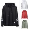 Suéter con capucha de moda estilo coreano para otoño para hombre 2021 otoño simple con capucha reflectante camiseta de manga larga top para hombre