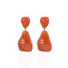 Europa y Estados Unidos transfronterizos personalidad exagerada ins geométricos resina color luz perla clip para oreja pendientes estilo Hong Kong literatura y arte retro moda