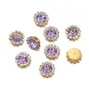 12mm Costurado à Mão Diamante Girassol Liga Strass Artesanal DIY Roupas Bolsa Pulseira Acessórios de Joia Material