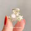 Estilo francés suave peinado semi-recogido pinza de garra pequeña pinza para el pelo pequeña dulce de hada de alta gama tocado fresco para el cabello que no tira
