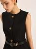 Ropa de Mujer Shein Transfronteriza Estilo Europeo y Americano Chaleco sin Mangas de Cuello Redondo con Cinturón Top de Mujer Camisola Transfronteriza