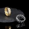 Anillo Cubano Brillante de 8mm de Hip-Hop Europeo y Americano Transfronterizo Accesorios Anillo para Hombre Sencillo y a la Moda Cobre Chapado en Oro de 18K Venta al por Mayor