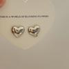 Pendientes de metal Love 2024, nuevos pendientes de explosión, diseño de nicho, de plata de ley alta, con forma de corazón y aguja para mujer.