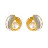 Aretes de clip para oreja con espiral para mosquitos para mujer, estilo francés, con perlas naturales de agua dulce, simples colgantes, con aceite de gota, para orejas no perforadas, minimalistas y de lujo ligero